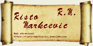 Risto Markčević vizit kartica